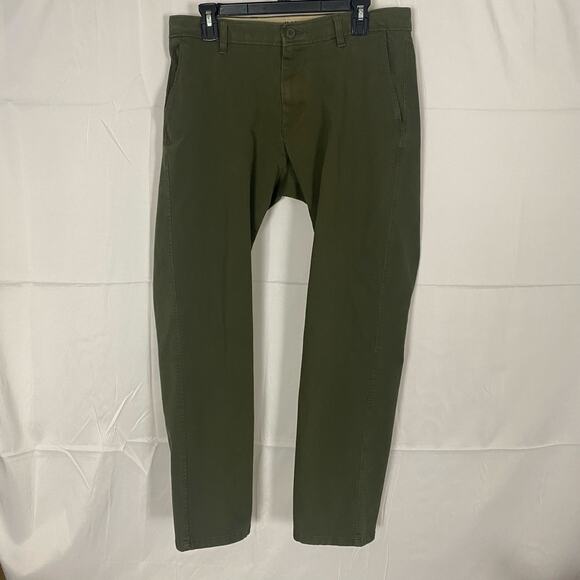 Dockers Ultimate Chino Pants W34 L29 | Olive Green Slim Fit Stretch Casual - Picture 1 of 13